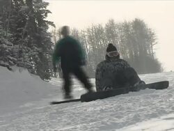 French Connection at the slopes Stock Footage