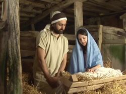 Mary & Joseph Christmas Nativity Stock Footage