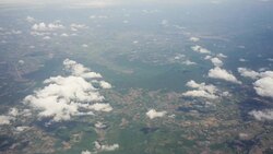 Propeller Plane Flying Over Land Stock Footage