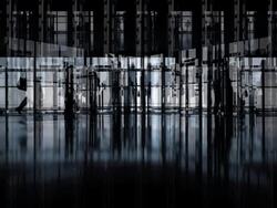 Mirrored Crowd Abstract Stock Footage