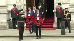 CLEAN : Britains Party leaders commemorate VE Day News Clip