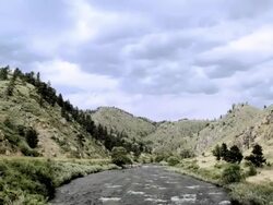 The Cache La Poundre River Canyon Northwest of Fort Collins, Colorado, United States. Time lapse Stock Footage