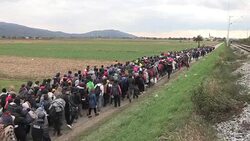 CLEAN : Thousands of migrants continue to pour into Slovenia News Clip