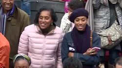 Women Gathered for March Ahead of International Women's Day News Clip