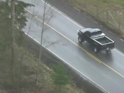 MS AERIAL TS Car moving on street / Oregon, United States Stock Footage
