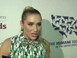 INTERVIEW - Ke$ha on what the Wyler Award means to her at 2013 Genesis Awards Benefit Gala Stock Footage