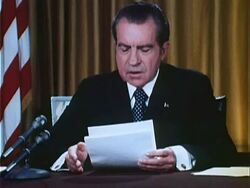 Nixon's First Watergate Speech - Part 2 of 9 Stock Footage