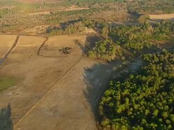 WS AERIAL View of landscape with houses / North Carolina, United States Stock Footage