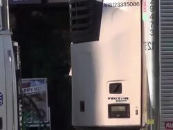 Homeless man dressed as Jesus standing on Sunset Stock Footage