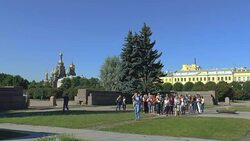 Field of Mars - St Petersburg, Russia Stock Footage