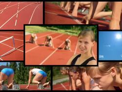 HD MONTAGE: Female Athlete Stock Footage