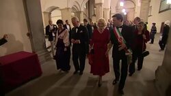 Prince Charles and the Duchess of Cornwall visit Florence News Clip