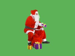 Santa Giving Presents Stock Footage