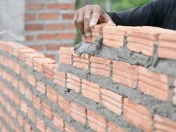 Brick installation Stock Footage