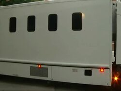 Prison Van Containing Rioters Departs News Clip