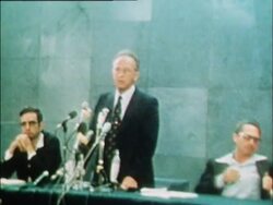SYND 18 6 74 RABIN PRESS CONFERENCE News Clip