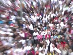 ATMOSPHERE: Revlon Run Walk participants at the 14th Annual NY EIF Revlon Run/Walk Stock Footage