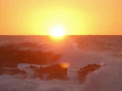 fantastic sunset and storm Stock Footage