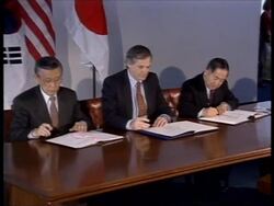 USA: DEAL SIGNED TO SUPPLY NORTH KOREA WITH NUCLEAR REACTORS News Clip