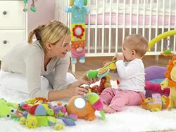 HD DOLLY: Mother Playing With Her Baby Stock Footage