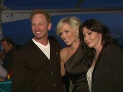 Jennie Garth, Ian Ziering, Shannen Doherty at CMT's Jennie Garth: A Little Bit Country Launch And 40th Birthday Celebration Stock Footage