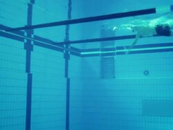 Athlete in water Stock Footage