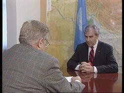 Iraq - Richard Butler meets Tariq Aziz for talks News Clip
