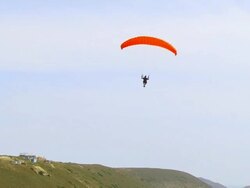 Paraglider in Sky Stock Footage