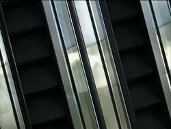Empty Escalator from Above: Endless Loop Stock Footage