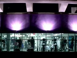 MS View of gym and light spot / Los Angeles, California, United States Stock Footage