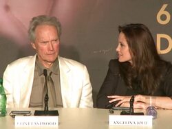 2008 Cannes Film Festival -"Changeling" press conference Stock Footage