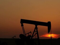 Sunset Oil Wells Stock Footage
