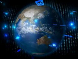 emails from all over the world Stock Footage