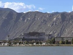 WS View of Potal Palace / Lhasa, Tibet, China Stock Footage