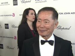 INTERVIEW - George Takei at Elton John AIDS Foundation Presents 21st Annual Academy Awards Viewing Party Stock Footage