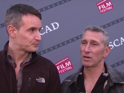 Adam Shankman and Frank Meli talk about the excited atmosphere surrounding the Savannah Film Festival SCAD Presents 17th Annual Savannah Film Festival Stock Footage