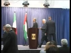 WRAP Abbas meets Italian FM; demo in Gaza calling for unity, ADDS Abbas presser News Clip