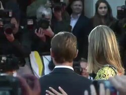 Zac Efron, Taylor Schilling at The Lucky One European Premiere at Bluebird on April 23, 2012 in London, England (Footage by WireImage Video/Getty Images) Stock Footage