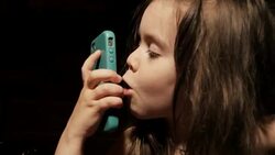Child Using Modern Technology Bedtime Stock Footage