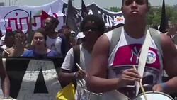 CLEAN : Brazil youth march against head of Congress News Clip