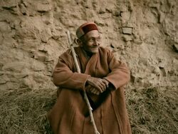 Real people from rural India: Portrait of a Senior Man Stock Footage