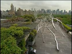 A new sculpture poised above the New York skyline News Clip