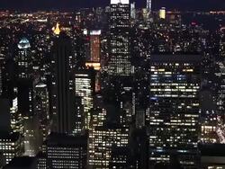HD Tilt: New York City Skyline aerial view Stock Footage