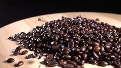 arabica coffee drop in Slow motion Stock Footage