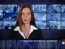 Newscaster Reading The Breaking News Stock Footage