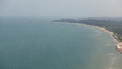 Aerial view sea and beach Stock Footage