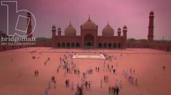 Badshahi Mosque Courtyard - Timelapse 1 Stock Footage