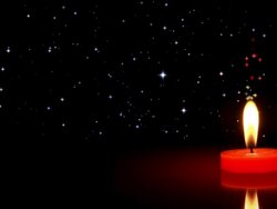 Christmas night candle stars - copy space, HD Stock Footage