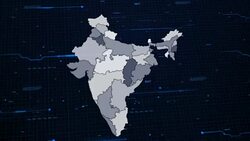 India network map Stock Footage