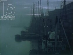 Landmarks of London in the early hours; Tower Bridge, the Docklands, St. Paul's Cathedral. c.1960 Stock Footage